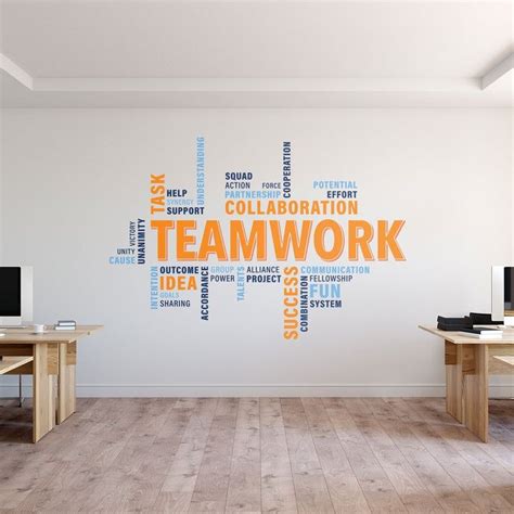 Teamwork Wall Decal Teamwork Decal Office Wall Art Office Decor