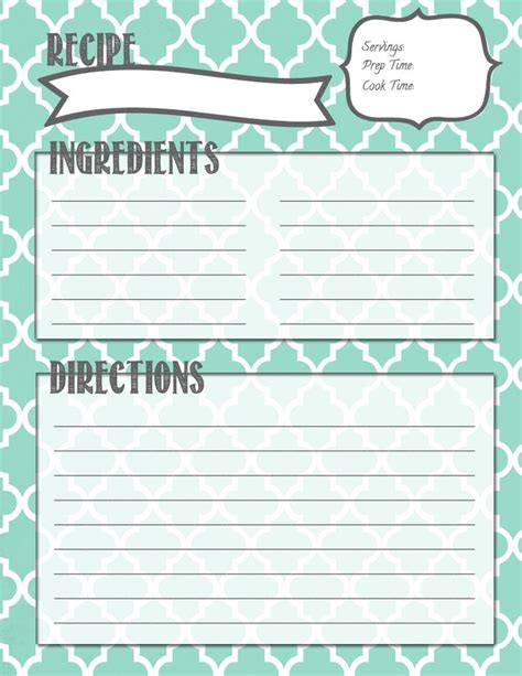 My recipe book and meal planning organization. 10 best DIY recipe book printables images on Pinterest ...