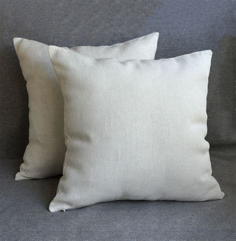 White Linen Euro Sham 26x26 Linen Throw Pillow Covers 20x20 Etsy