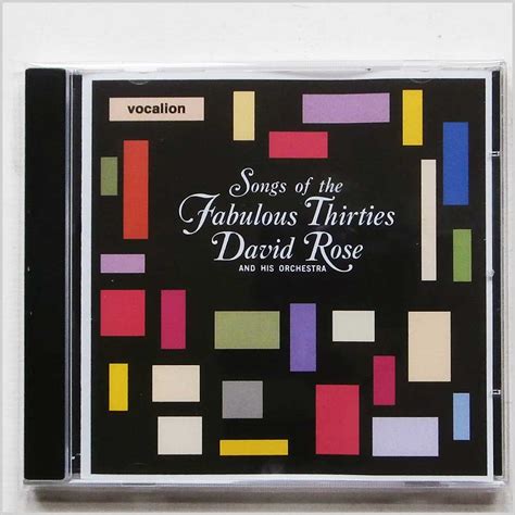 Rose David Songs Of The Fabulous Thirties Music