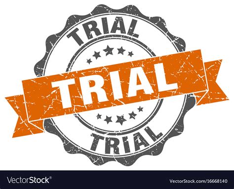 Trial Stamp Sign Seal Royalty Free Vector Image