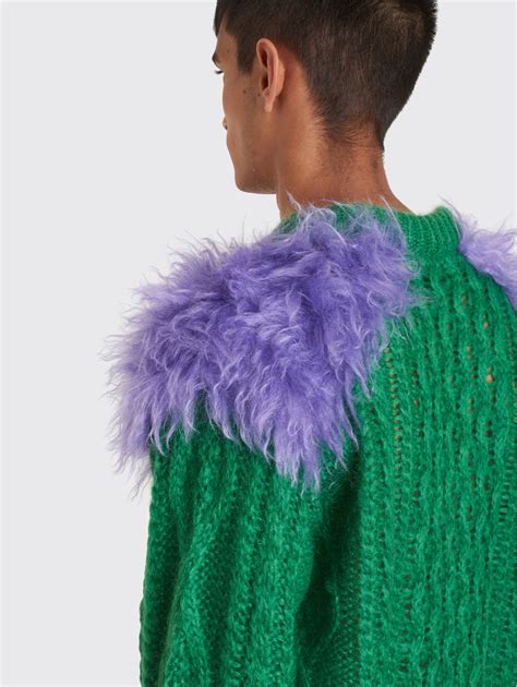 Très Bien Prada Mohair Wool Sweater Green