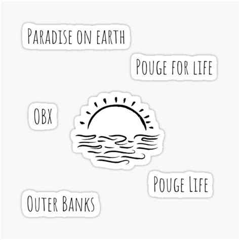 Outerbanks Sticker Pack Sticker For Sale By Thelittleflower Redbubble
