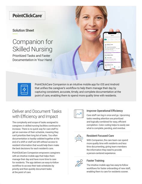 Companion For Skilled Nursing Solution Sheet Pointclickcare