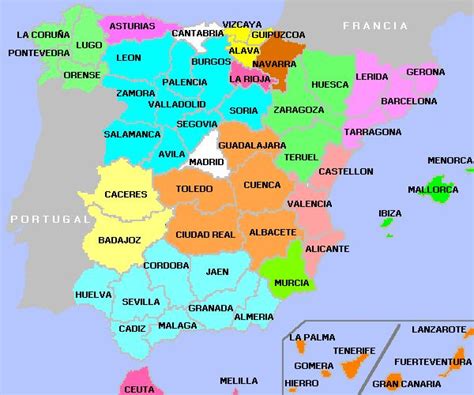 Mapa España Por Provincias Mapa De España Provincias España Planes
