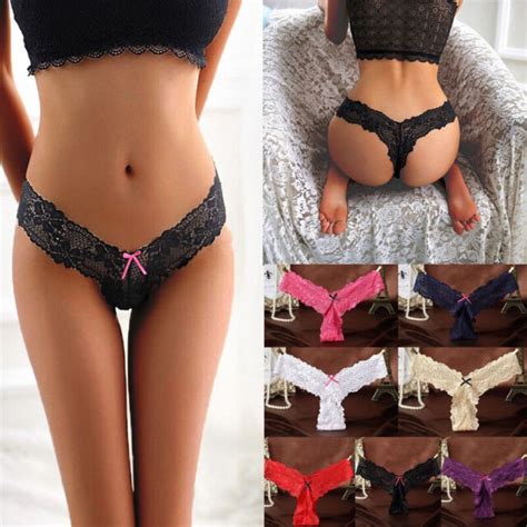 Usa Sexy Womens Lace V String Panties Thongs G String Lingerie Underwear Hot 3 Ebay