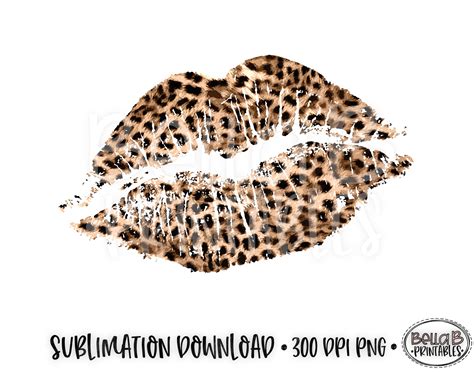 Leopard Print Lips Cheetah Print Lips Valentines Etsy