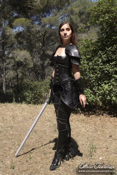 Leather Feminine Armor Lady Warrior Fantasy Medieval Larp Middle Ages