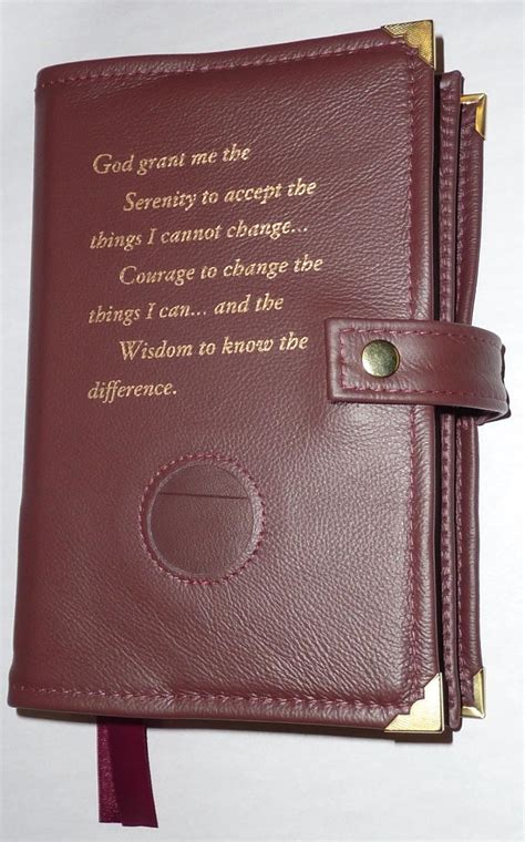 Burgundy Leather Double Aa Alcoholics Anonymous Big Book