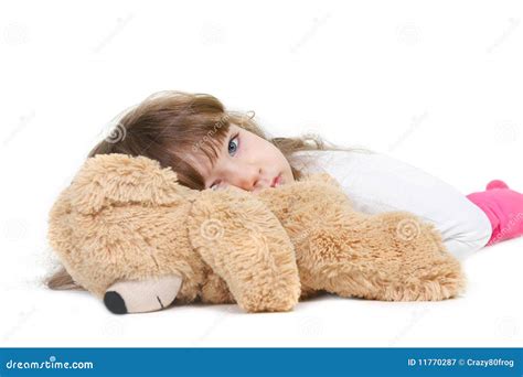 Cute Girl With Teddy Bear Royalty Free Stock Photography Image 11770287