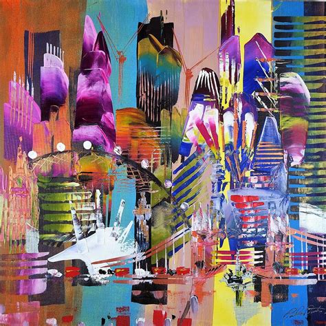 City Of London Skyline Abstract Painting 830 Painting By Eraclis