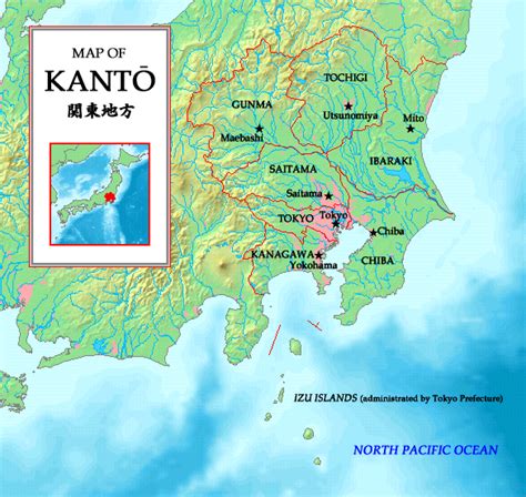 Its 6,244 square miles (16,172 square km) contain the capital city, tokyo. File:Mapofkanto.png - Wikimedia Commons