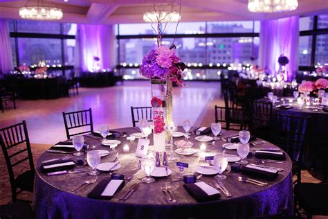 Dark Purple Wedding Table Decorations