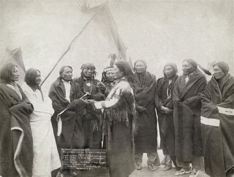 Posterazzi Sioux Chiefs 1891 Ngroup Portrait Of Lakota Sioux Chiefs Standing In Front Of A Tipi