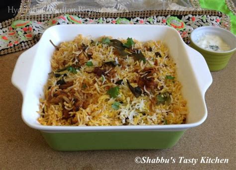Hyderabadi Mutton Biriyani Shabbus Tasty Kitchen