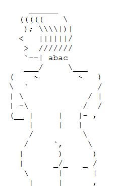 ASCII Art Nudes Several Nude Women
