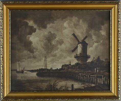 Jacob Van Ruisdael 1628 1682 Print After Oil Painting Windmill At