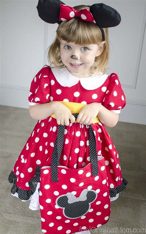 I use a 3 inch band with that is 24 inches long and freehand the other pieces. The Perfect DIY Minnie Mouse Costume - unOriginal Mom