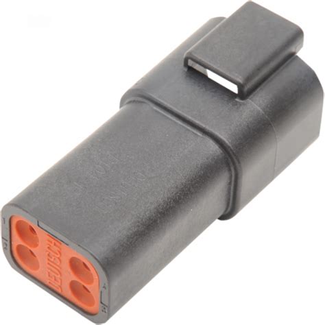 Black 4 Pin Connector Ea Strictly V Twin