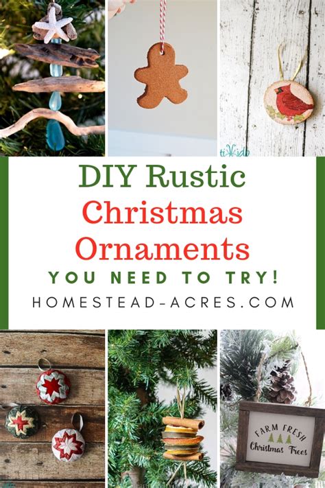 20 Diy Rustic Christmas Ornaments Frugal Crafts Homestead Acres