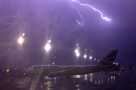 Lightning Strikes Airplane Video