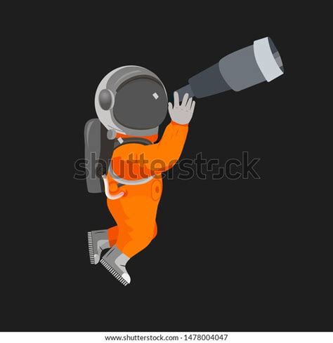 Cosmonaut Astronaut Exploring Outer Space Cosmonaut Stock Vector