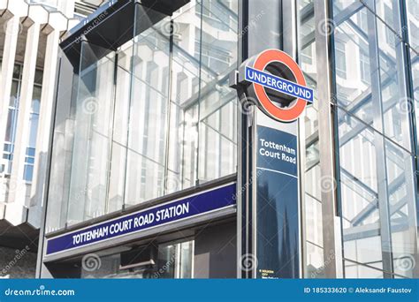 Tottenham Court Road Underground Station London Uk Editorial Image