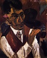 Otto Mueller with Pipe - Bilder, Gemälde und Ölgemälde-Replikation