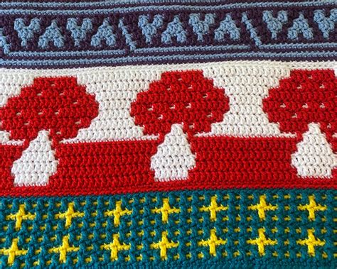 Cottagecore Overlay Mosaic Crochet Blanket Pattern Etsy