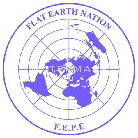 Flat Earth Nation Emblem Blue Mens T Shirt Spreadshirt