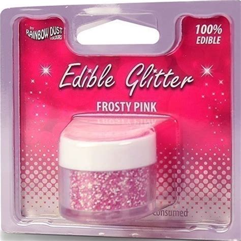 Frosty Pink Edible Glitter Rainbow Dust 5g Retail Pack Capital City Cakes