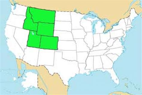 Us Map Rocky Mountain States Printable Map