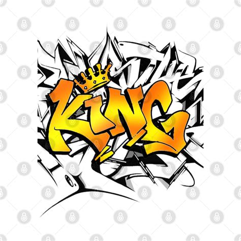 King Graffiti King Graffiti Pillow Teepublic