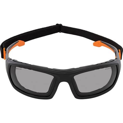 klein tool pro full frame gray lens safety glasses w removable gasket and strap