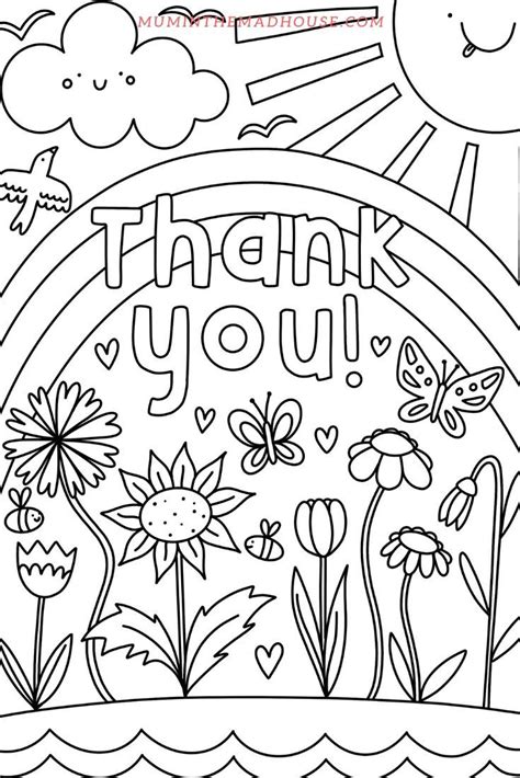 Free Printable Thank You Cards To Color Pdf Printable Word Searches