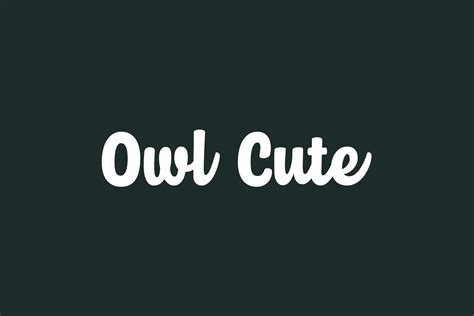 Owl Cute Fonts Shmonts