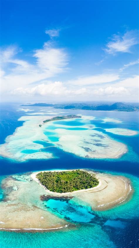 Banyak Islands Aerial View Tropical Archipelago Near Sumatra Aceh