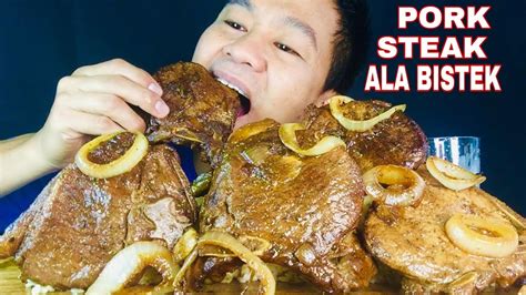 pork chop ala bistek ni kapares genhenkapares filipino food mukbang philippines mukbang duo