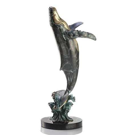 Spi Home Large Humpback Whale Sculpture In Brass Bronze Sculpture Art