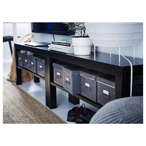 Want to add stylish storage to a small space? LACK TV bench - black - IKEA