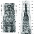 Elevation drawing of Ulm Minster's west tower (Ulm Riss C), by Matthäus ...