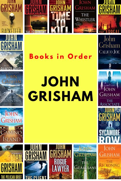 John Grisham Books In Order Printable List