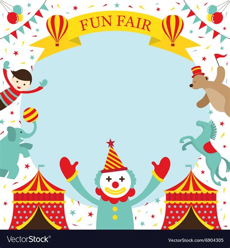 Fun Fair Carnival Circus Frame Royalty Free Vector Image