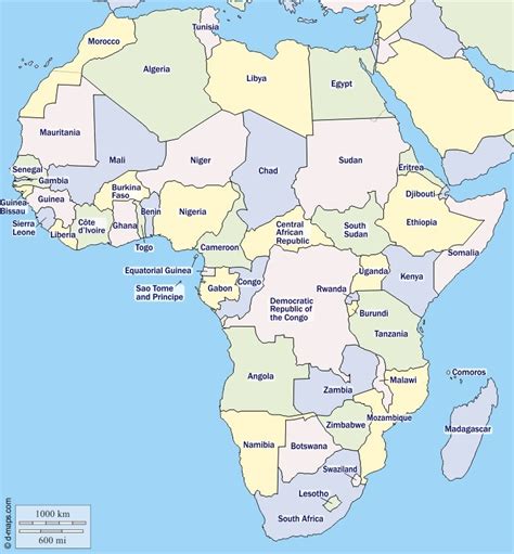 A Map Of African Countries