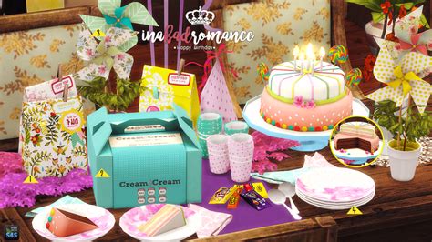 Lana Cc Finds Happy Birthday Mini Set By Inabadromance Ts4 Objects