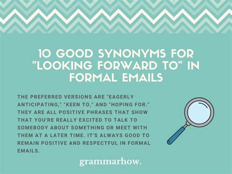 10 Good Synonyms For Looking Forward To In Formal Emails 2023
