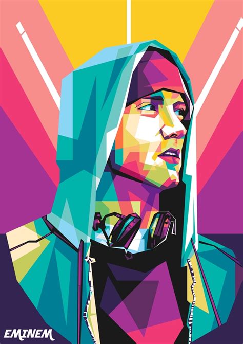 Eminem Wpap Pop Art Posters And Prints By Asran Vektor Printler