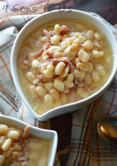 Great northern bean ham soup recipe. Sous Chef Sunday: Crockpot Ham & White Bean Soup - 4 Sons ...