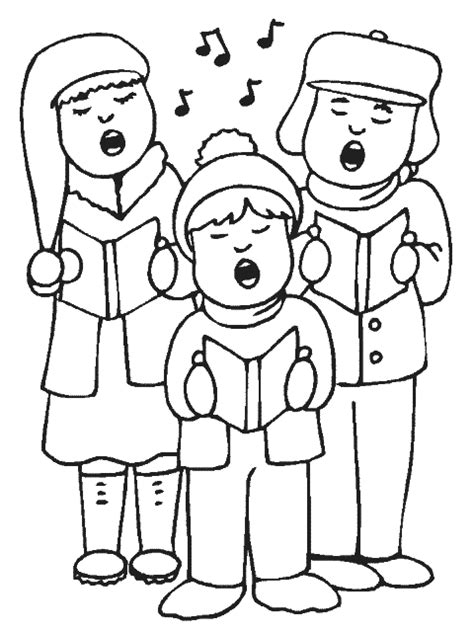 Portal Escuela Colorear Niños Cantando En Coro