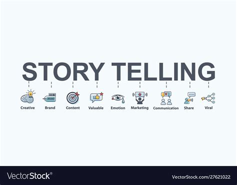 Story Telling Banner Web Icon For Marketing Vector Image